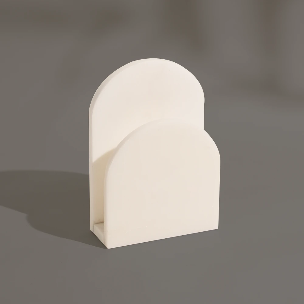 White Marble Napkin Paper Holder