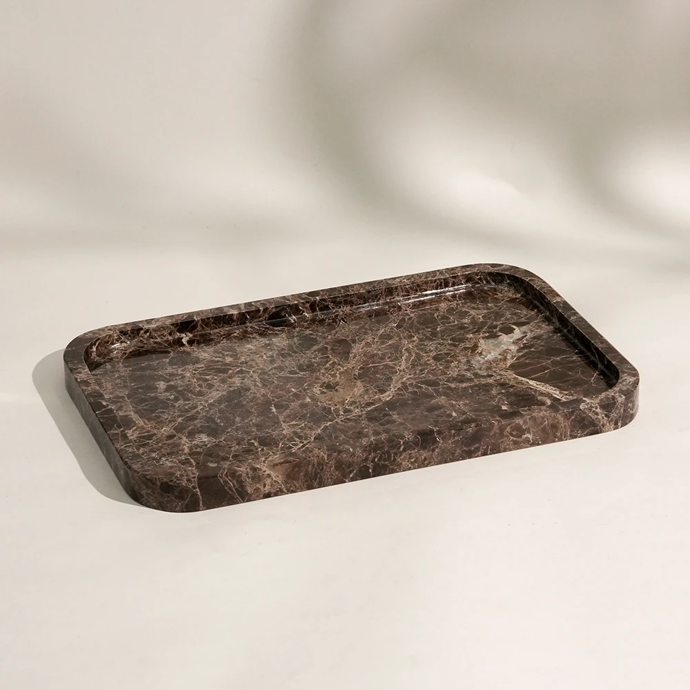 Emperador Rectangle Marble  Tray