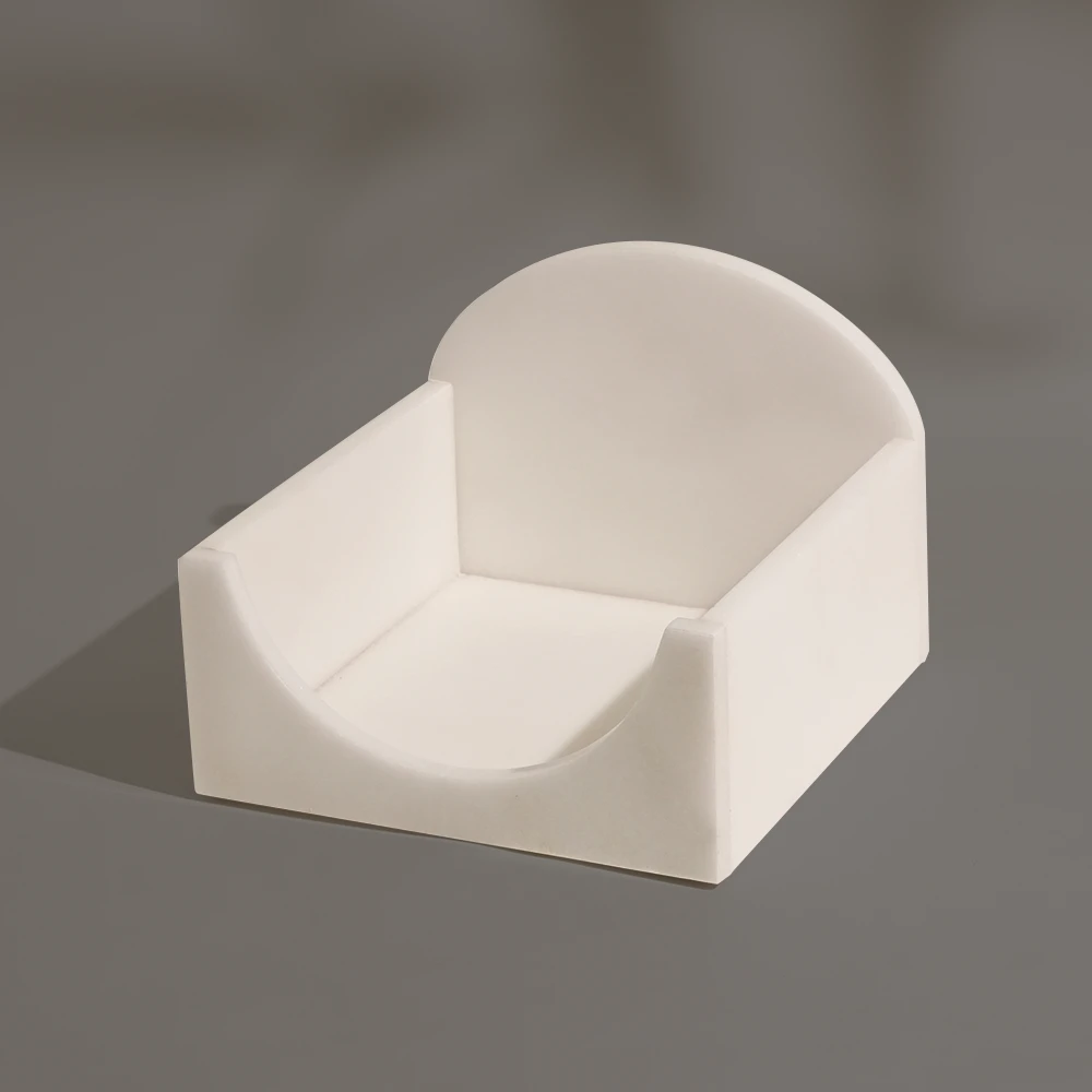White Marble Big Napkin Holder