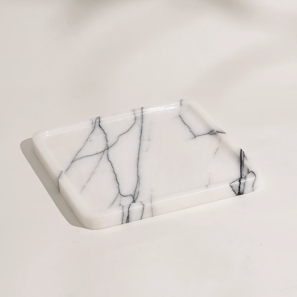 Lilac Square Marble Tray