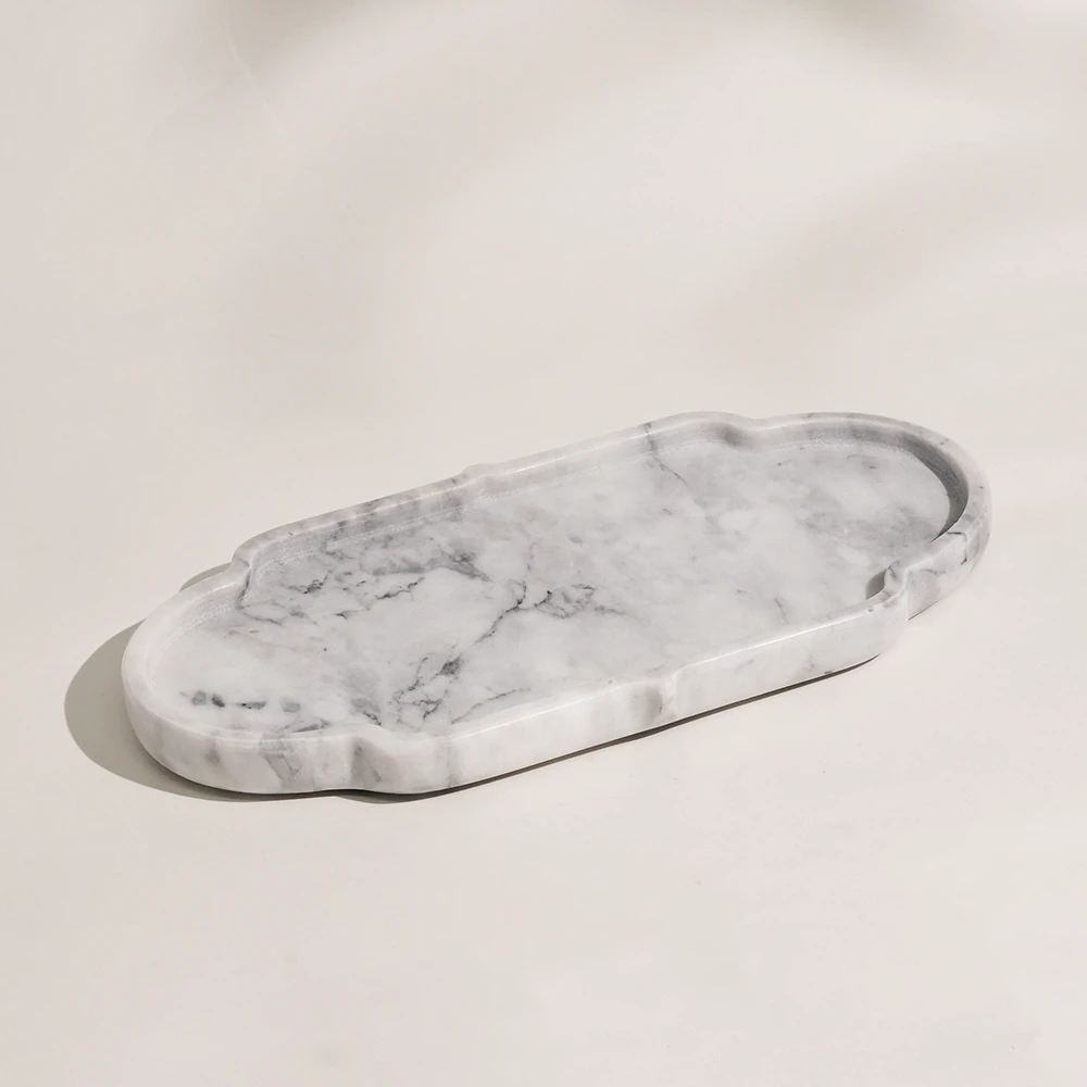 White Grey Marble Tray