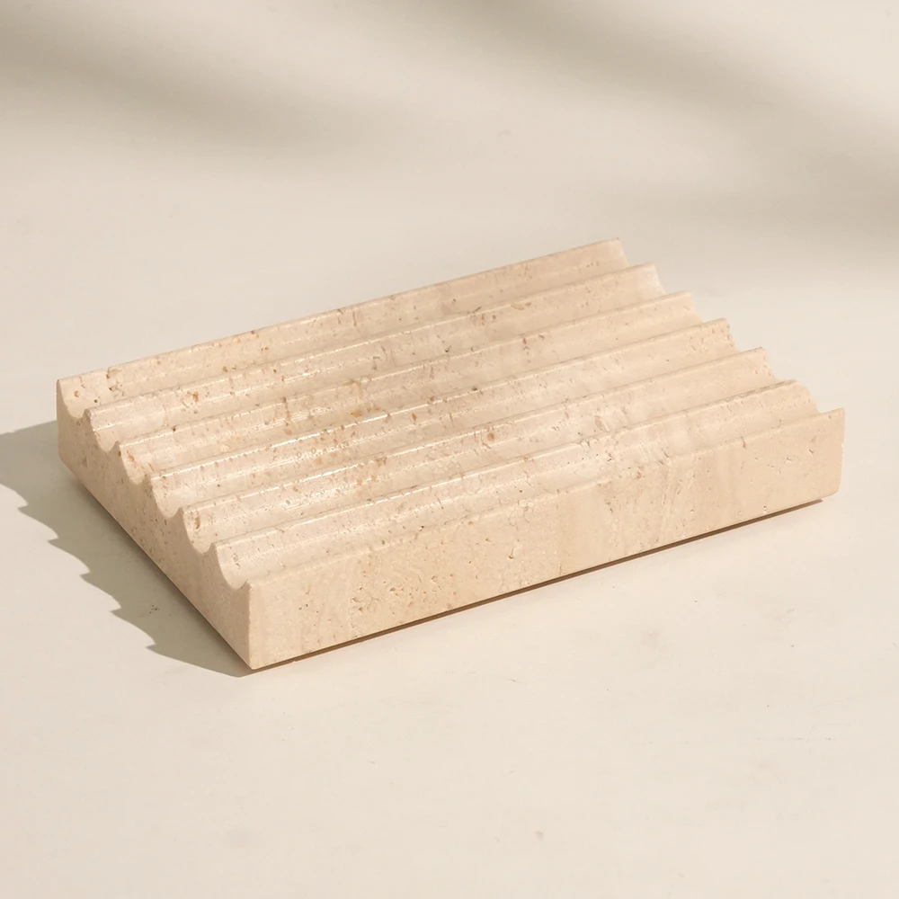 Travertine Rectangle Marble Soap Dish