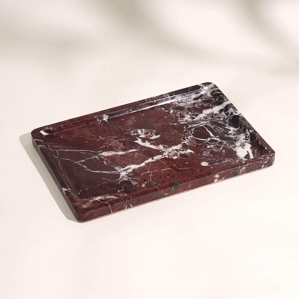 Rosa Levanto Rectangle Marble Tray