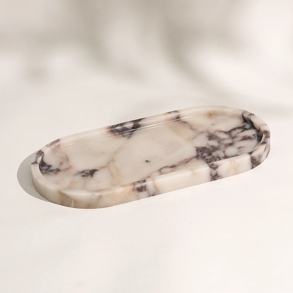 Calacatta Viola Oval Marble Tray