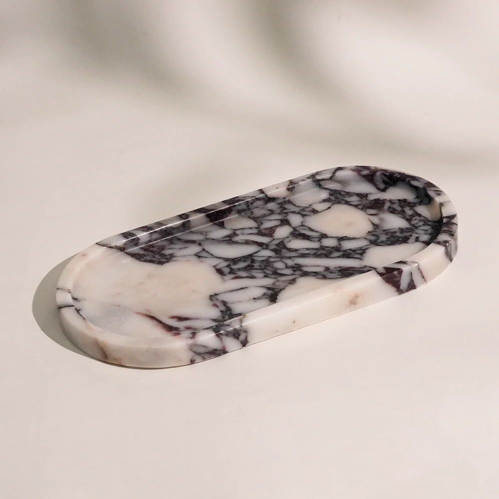 Calacatta Viola Oval Marble Tray