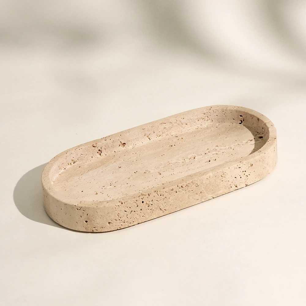 Travertine Oval Tray