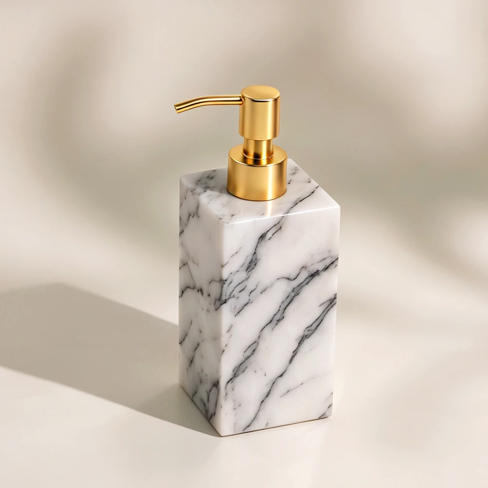 Lilac Marble Dispenser with Zinc Alloy Pump