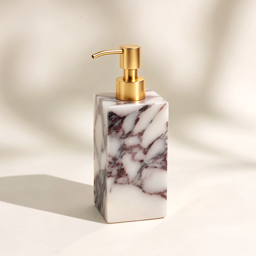 Calacatta Viola Marble Dispenser with Zinc Alloy Pump