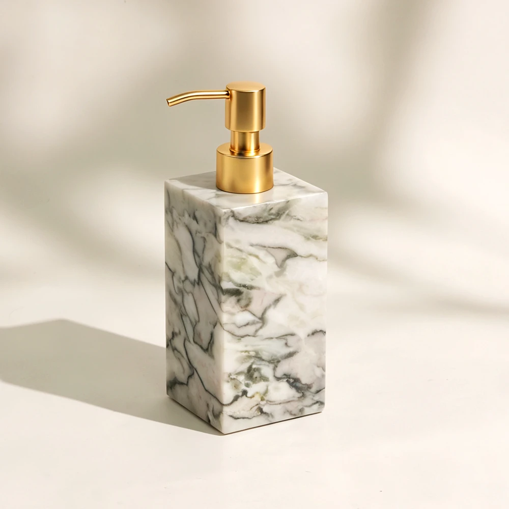Green Emerald Marble Dispenser with Zinc Alloy Pump