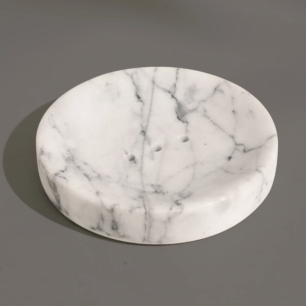 Light Grey Marble Soap Dish