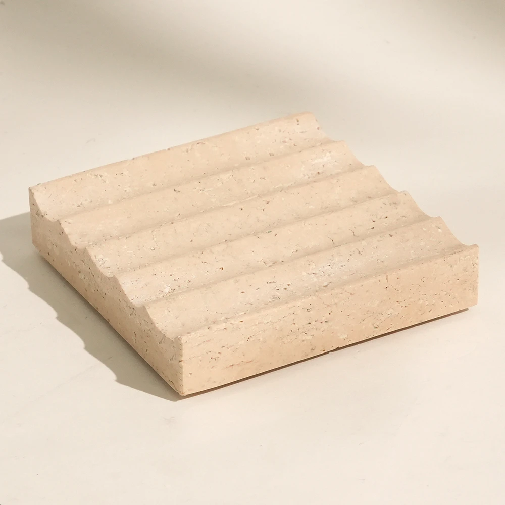 Travertine Square Soap Dish