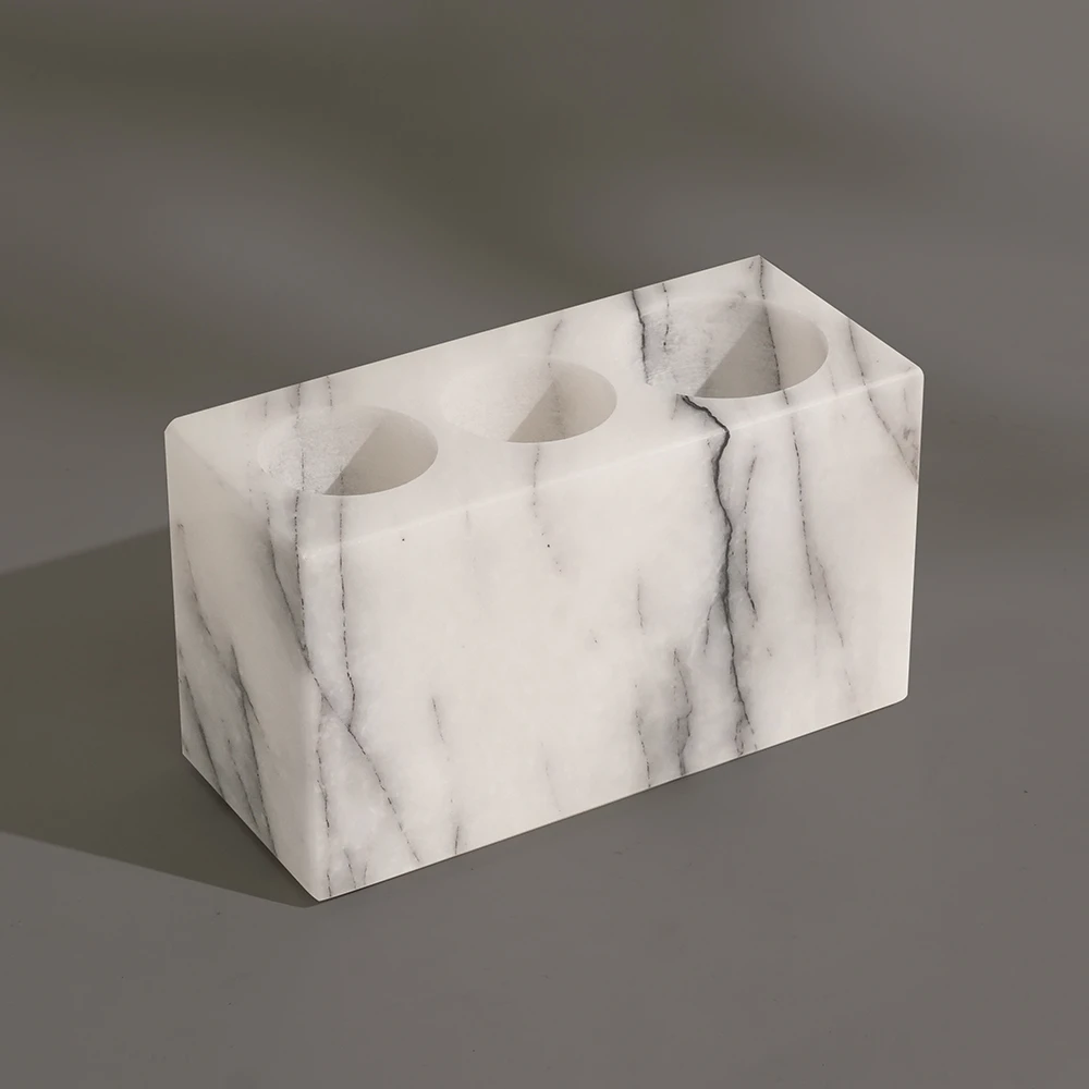 Lilac Marble Tooth Brush Holder with 3 Lots