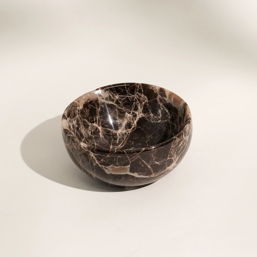 Dark Emperador Marble Salt and Peper Pot