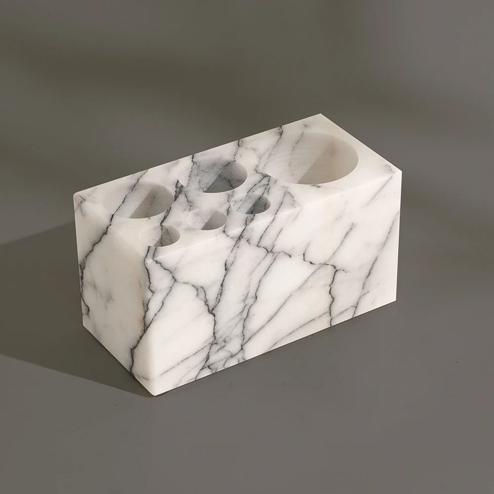 Lilac Marble Tooth Brush Holder with 6 Lots