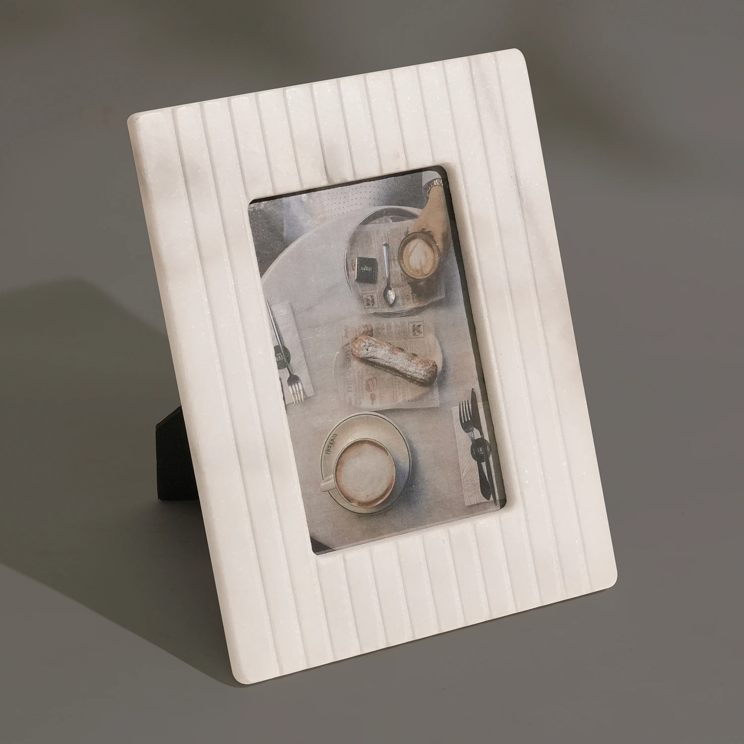 White Natural Marble Rectangle Photo Frame
