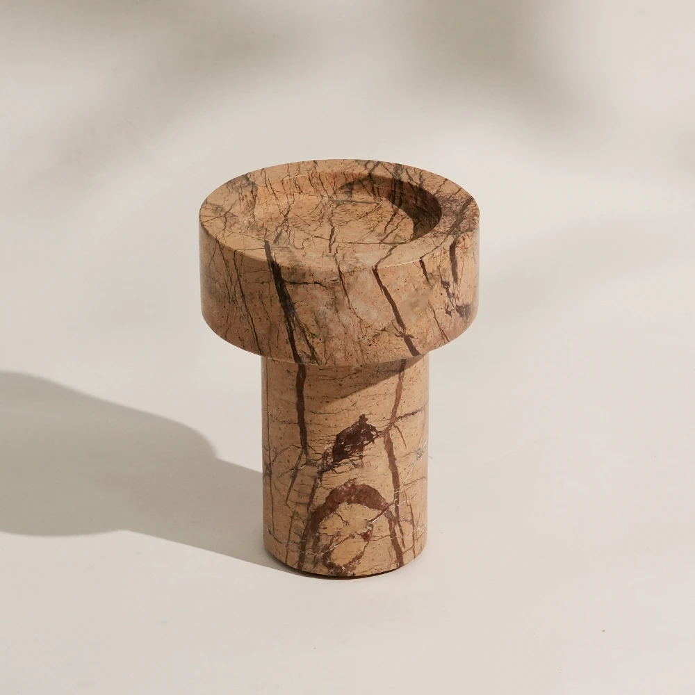 Rainforest Brown Natrual Marlbe Candle Holder