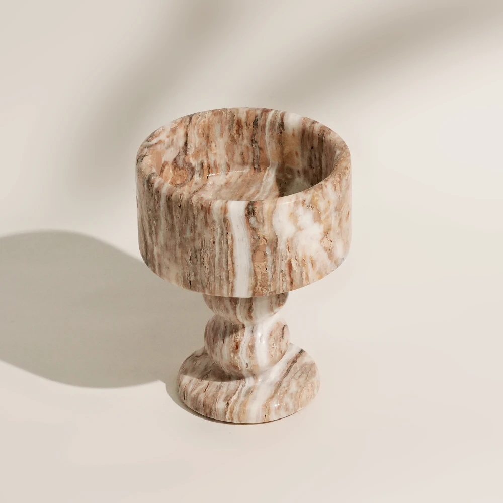 Natural Gilding Marble Candle Holder