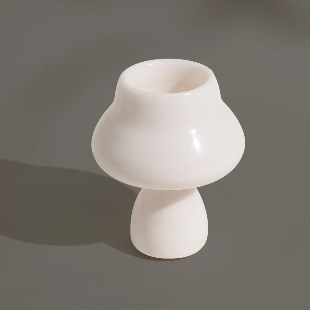 Natural White Marble Large Belly-shaped Candle Holder